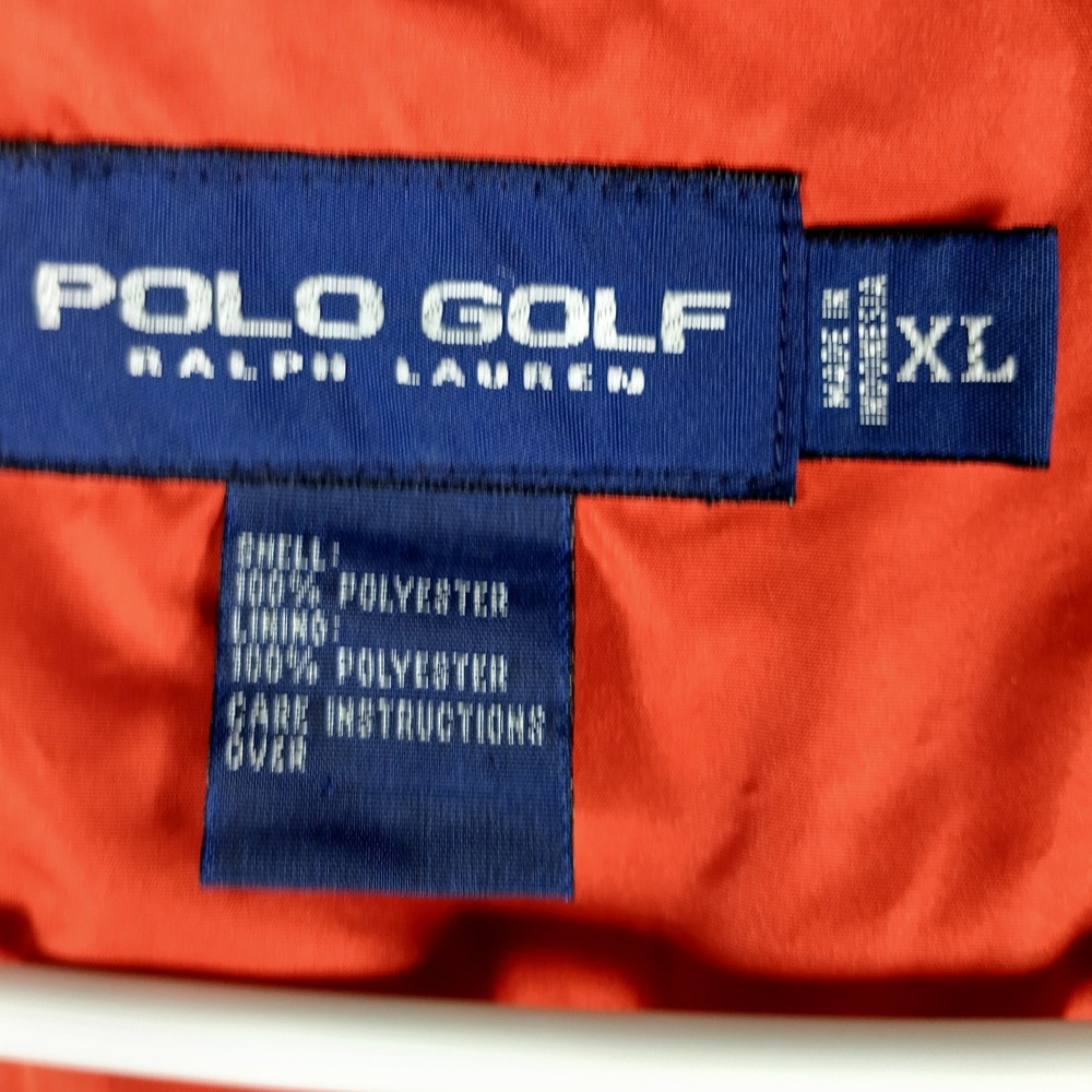 Polo Golf Ralph Lauren Vest Men XL Rust Orange Bandon Dunes Full Zip Performance - Picture 2 of 11
